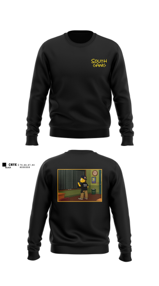Crew Neck Sweatshirt, South Gang Unit, Police, Teamtime, Team time, sublimation, custom sports apparel, team uniforms, spirit wear, spiritwear, sports uniforms, custom shirts, team store, custom team store, fundraiser sports, apparel fundraiser
