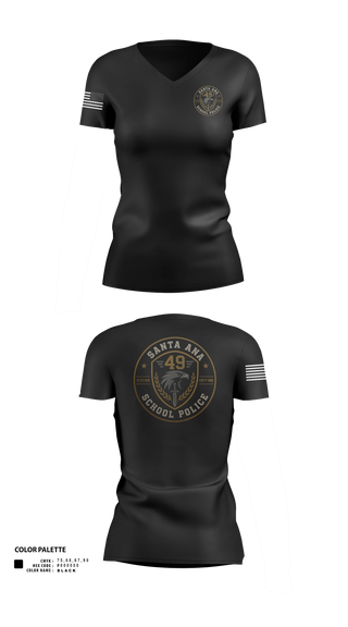 Womens Short Sleeve Vneck Shirt, SASPD, Police, Teamtime, Team time, sublimation, custom sports apparel, team uniforms, spirit wear, spiritwear, sports uniforms, custom shirts, team store, custom team store, fundraiser sports, apparel fundraiser