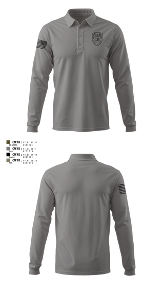Long Sleeve Performance Polo, Glencoe Investigations, Police, Teamtime, Team time, sublimation, custom sports apparel, team uniforms, spirit wear, spiritwear, sports uniforms, custom shirts, team store, custom team store, fundraiser sports, apparel fundraiser