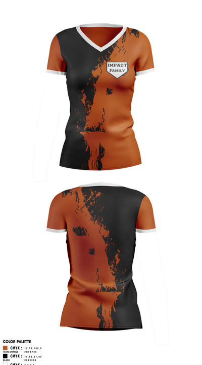 Impact Softball 18724333 Women's Short Sleeve V-neck Shirt - 1