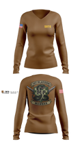 410TH Military Police Mambas Women's Long Sleeve V-neck Shirt - 4