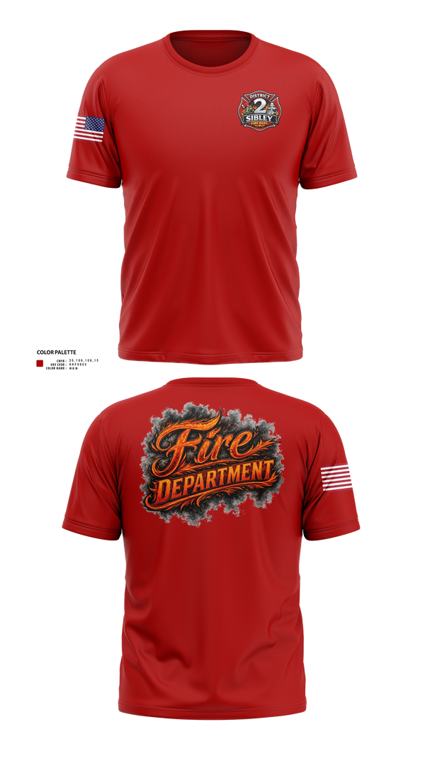 Short Sleeve Performance Shirt, Sibley District 2, Fire Department, Teamtime, Team time, sublimation, custom sports apparel, team uniforms, spirit wear, spiritwear, sports uniforms, custom shirts, team store, custom team store, fundraiser sports, apparel fundraiser