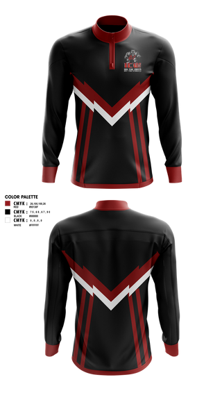 Quarter Zip Jacket, Inner City Wrestling, Wrestling, Teamtime, Team time, sublimation, custom sports apparel, team uniforms, spirit wear, spiritwear, sports uniforms, custom shirts, team store, custom team store, fundraiser sports, apparel fundraiser