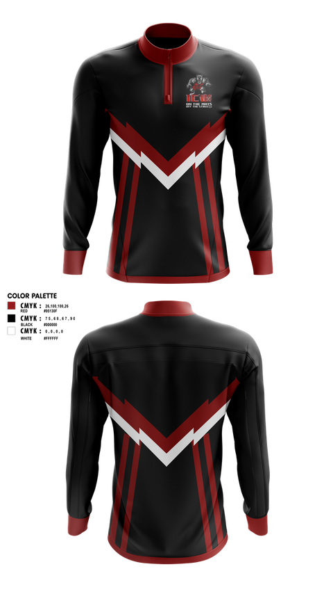 Quarter Zip Jacket, Inner City Wrestling, Wrestling, Teamtime, Team time, sublimation, custom sports apparel, team uniforms, spirit wear, spiritwear, sports uniforms, custom shirts, team store, custom team store, fundraiser sports, apparel fundraiser