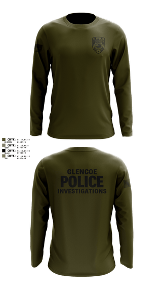 Long Sleeve Performance Shirt, Glencoe Investigations, Police, Teamtime, Team time, sublimation, custom sports apparel, team uniforms, spirit wear, spiritwear, sports uniforms, custom shirts, team store, custom team store, fundraiser sports, apparel fundraiser