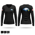 RUSKIN HIGHSCHOOL MCJROTC 6135223 Women's Long Sleeve V-neck Shirt - 1
