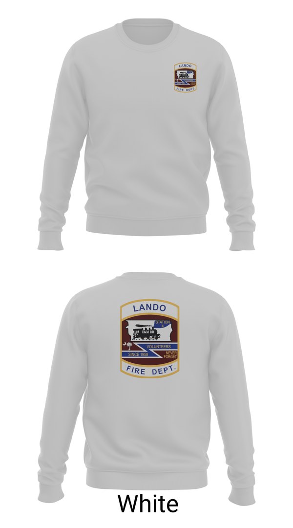 Crew Neck Sweatshirt, Lando Fire Department, Fire Department, Teamtime, Team time, sublimation, custom sports apparel, team uniforms, spirit wear, spiritwear, sports uniforms, custom shirts, team store, custom team store, fundraiser sports, apparel fundraiser