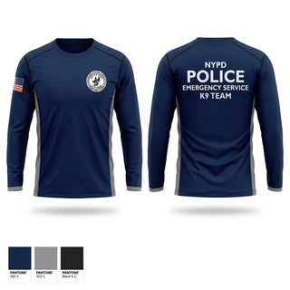 Long Sleeve Performance Shirt, NYPD ESU K9, Police, Teamtime, Team time, sublimation, custom sports apparel, team uniforms, spirit wear, spiritwear, sports uniforms, custom shirts, team store, custom team store, fundraiser sports, apparel fundraiser