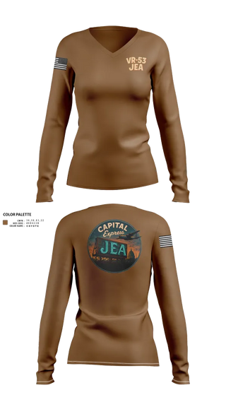 Womens Long Sleeve Vneck Shirt, VR-53, , Teamtime, Team time, sublimation, custom sports apparel, team uniforms, spirit wear, spiritwear, sports uniforms, custom shirts, team store, custom team store, fundraiser sports, apparel fundraiser