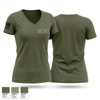 Womens Short Sleeve Vneck Shirt, Delta, Air Force, Teamtime, Team time, sublimation, custom sports apparel, team uniforms, spirit wear, spiritwear, sports uniforms, custom shirts, team store, custom team store, fundraiser sports, apparel fundraiser