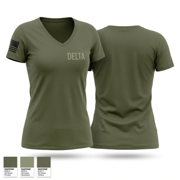 Womens Short Sleeve Vneck Shirt, Delta, Air Force, Teamtime, Team time, sublimation, custom sports apparel, team uniforms, spirit wear, spiritwear, sports uniforms, custom shirts, team store, custom team store, fundraiser sports, apparel fundraiser
