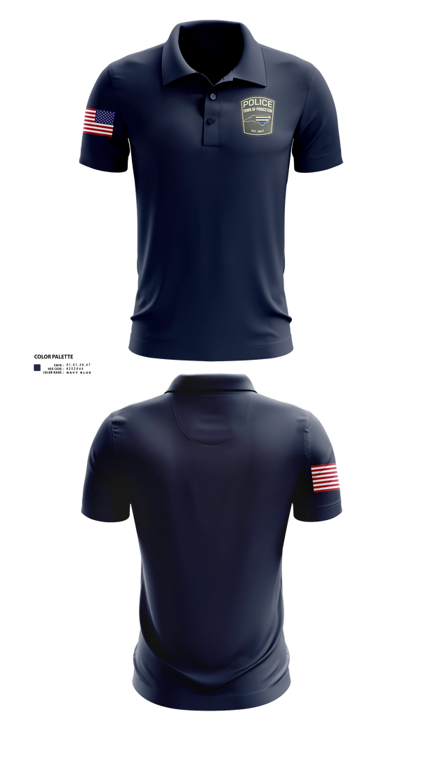 Short Sleeve Performance Polo, Princeton Police Department, Police, Teamtime, Team time, sublimation, custom sports apparel, team uniforms, spirit wear, spiritwear, sports uniforms, custom shirts, team store, custom team store, fundraiser sports, apparel fundraiser