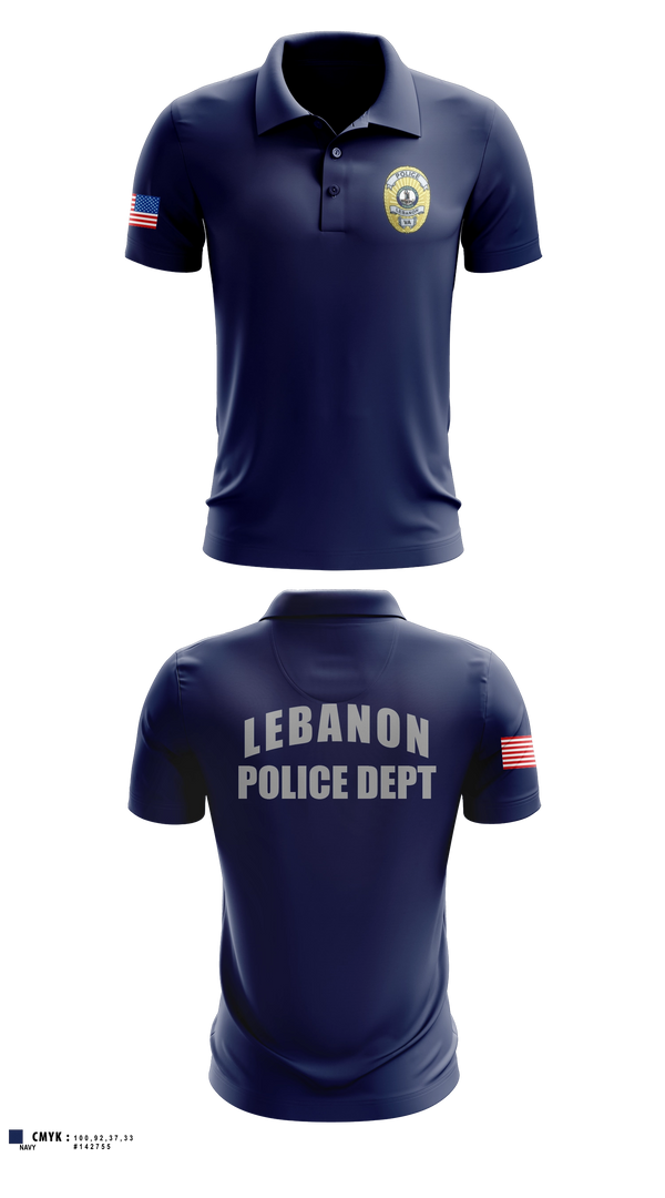 Short Sleeve Performance Polo, Lebanon Police Department, Police, Teamtime, Team time, sublimation, custom sports apparel, team uniforms, spirit wear, spiritwear, sports uniforms, custom shirts, team store, custom team store, fundraiser sports, apparel fundraiser