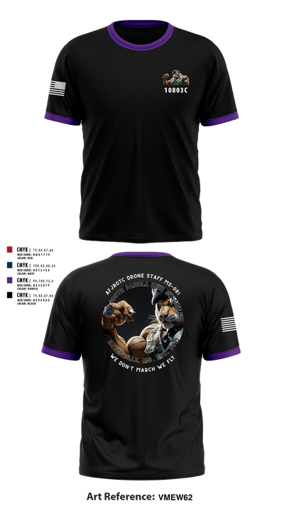 AFJROTC MS-081 DRONE TEAM 88778530 Short Sleeve Performance Shirt - 207