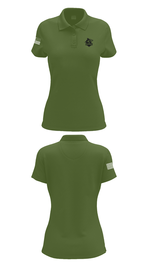 Womens Short Sleeve Performance Polo, Thunder Sharks, Ice Hockey, Teamtime, Team time, sublimation, custom sports apparel, team uniforms, spirit wear, spiritwear, sports uniforms, custom shirts, team store, custom team store, fundraiser sports, apparel fundraiser