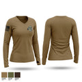 439th Quartermaster 34583392 Women's Long Sleeve V-neck Shirt - 1