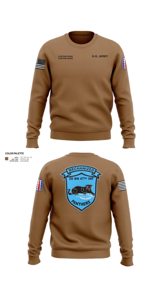 Crew Neck Sweatshirt, C Co 2-47 197th Infantry Brigade, , Teamtime, Team time, sublimation, custom sports apparel, team uniforms, spirit wear, spiritwear, sports uniforms, custom shirts, team store, custom team store, fundraiser sports, apparel fundraiser