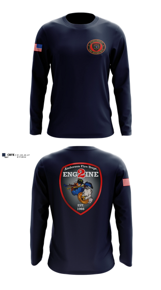 Long Sleeve Performance Shirt, Anderson City Fire, Fire Department, Teamtime, Team time, sublimation, custom sports apparel, team uniforms, spirit wear, spiritwear, sports uniforms, custom shirts, team store, custom team store, fundraiser sports, apparel fundraiser