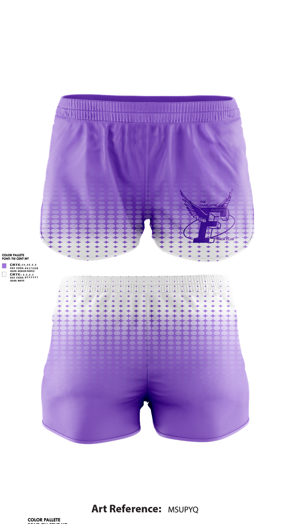 Womens Shorts, The Charlotte Flights, Track & Field, Teamtime, Team time, sublimation, custom sports apparel, team uniforms, spirit wear, spiritwear, sports uniforms, custom shirts, team store, custom team store, fundraiser sports, apparel fundraiser