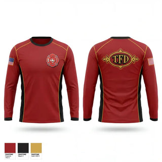 Long Sleeve Performance Shirt, Tyrone Fire Department, Fire Department, Teamtime, Team time, sublimation, custom sports apparel, team uniforms, spirit wear, spiritwear, sports uniforms, custom shirts, team store, custom team store, fundraiser sports, apparel fundraiser