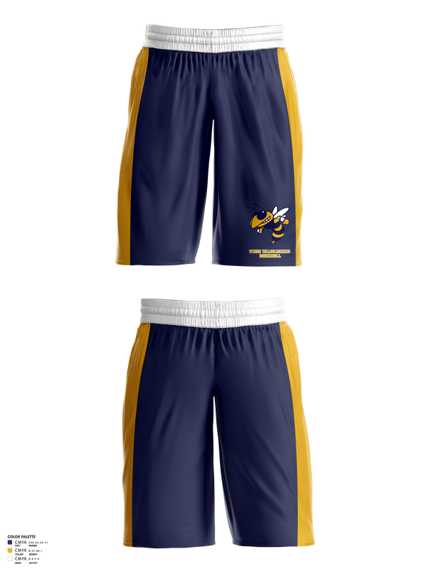 Mens Basketball Shorts, Wynne Yellowjackets, Men's Basketball, Teamtime, Team time, sublimation, custom sports apparel, team uniforms, spirit wear, spiritwear, sports uniforms, custom shirts, team store, custom team store, fundraiser sports, apparel fundraiser