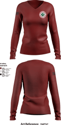 Bledsoe County Rescue Squad 83913637 Women's Long Sleeve V-neck Shirt - 2