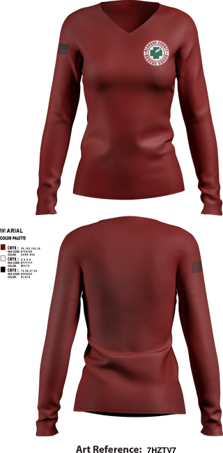 Women's Long Sleeve Vneck Shirt, Bledsoe County Rescue SquadBledsoe County Rescue Squad, , Teamtime, Team time, sublimation, custom sports apparel, team uniforms, spirit wear, spiritwear, sports uniforms, custom shirts, team store, custom team store, fundraiser sports, apparel fundraiser