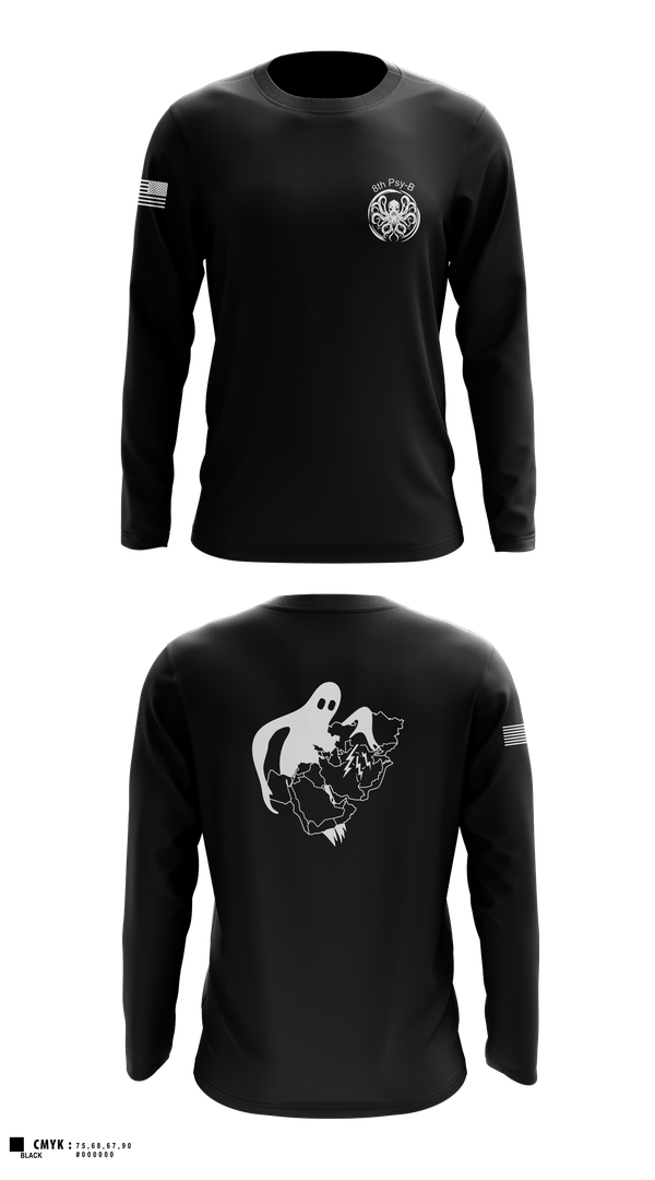 Long Sleeve Performance Shirt, A Co 8th Psy-B, Army, Teamtime, Team time, sublimation, custom sports apparel, team uniforms, spirit wear, spiritwear, sports uniforms, custom shirts, team store, custom team store, fundraiser sports, apparel fundraiser