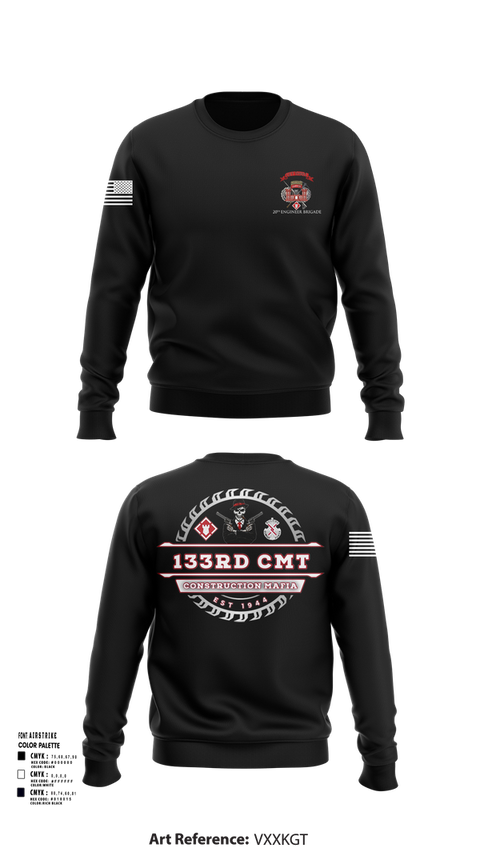 Crew Neck Sweatshirt, 133rd Construction Management Team, , Teamtime, Team time, sublimation, custom sports apparel, team uniforms, spirit wear, spiritwear, sports uniforms, custom shirts, team store, custom team store, fundraiser sports, apparel fundraiser