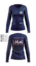 JFRD Critical Care Team 81495664 Women's Long Sleeve V-neck Shirt - 3