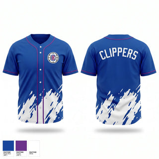 Full Button Baseball Jersey, Centennial Clippers, Baseball, Teamtime, Team time, sublimation, custom sports apparel, team uniforms, spirit wear, spiritwear, sports uniforms, custom shirts, team store, custom team store, fundraiser sports, apparel fundraiser