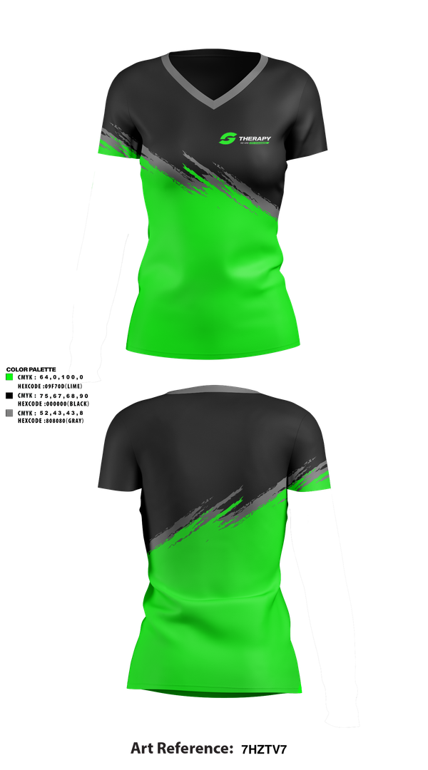 Womens Short Sleeve Vneck Shirt, G therapy, E-Sports, Teamtime, Team time, sublimation, custom sports apparel, team uniforms, spirit wear, spiritwear, sports uniforms, custom shirts, team store, custom team store, fundraiser sports, apparel fundraiser