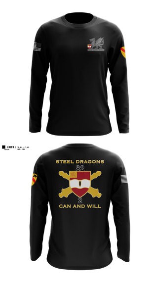 Long Sleeve Performance Shirt, 2nd Battalion 82nd Field Artillery “Steel Dragon”, Army, Teamtime, Team time, sublimation, custom sports apparel, team uniforms, spirit wear, spiritwear, sports uniforms, custom shirts, team store, custom team store, fundraiser sports, apparel fundraiser