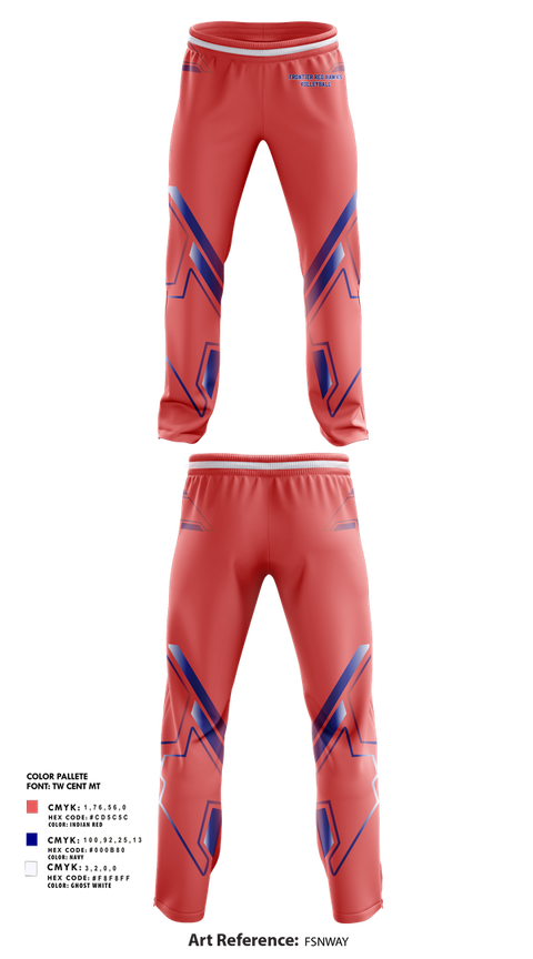 Sweatpants, Frontier Red Hawks, Women's Volleyball, Teamtime, Team time, sublimation, custom sports apparel, team uniforms, spirit wear, spiritwear, sports uniforms, custom shirts, team store, custom team store, fundraiser sports, apparel fundraiser