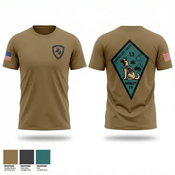 Old School Cotton Feel Shirt, 633 SFS K9, Air Force, Teamtime, Team time, sublimation, custom sports apparel, team uniforms, spirit wear, spiritwear, sports uniforms, custom shirts, team store, custom team store, fundraiser sports, apparel fundraiser