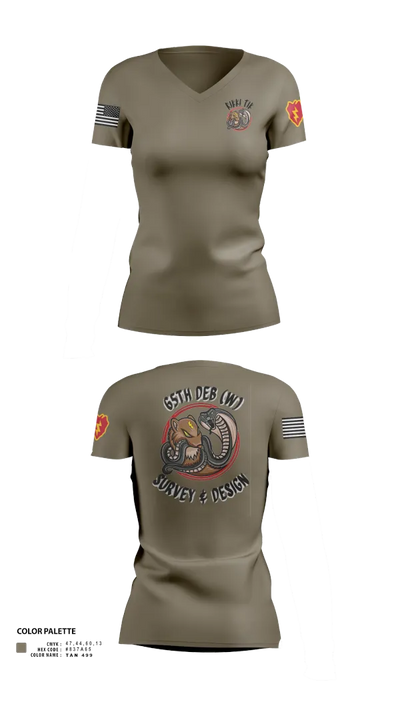 S&D, 65th DEB 25946051 Women's Short Sleeve V-neck Shirt - 21