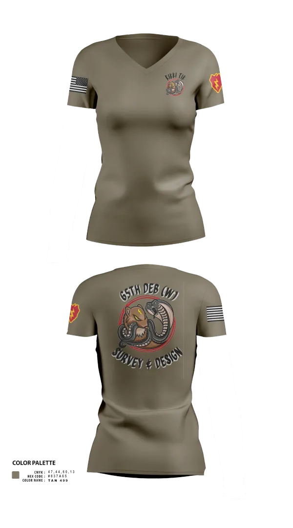 Womens Short Sleeve Vneck Shirt, S&D, 65th DEB, Army, Teamtime, Team time, sublimation, custom sports apparel, team uniforms, spirit wear, spiritwear, sports uniforms, custom shirts, team store, custom team store, fundraiser sports, apparel fundraiser