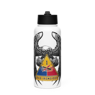 1AD CAB 62744010 Stainless Steel Water Bottle with a Straw Lid