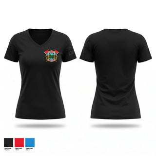 Womens Short Sleeve Vneck Shirt, Pittman center Volunteer fire department, Fire Department, Teamtime, Team time, sublimation, custom sports apparel, team uniforms, spirit wear, spiritwear, sports uniforms, custom shirts, team store, custom team store, fundraiser sports, apparel fundraiser
