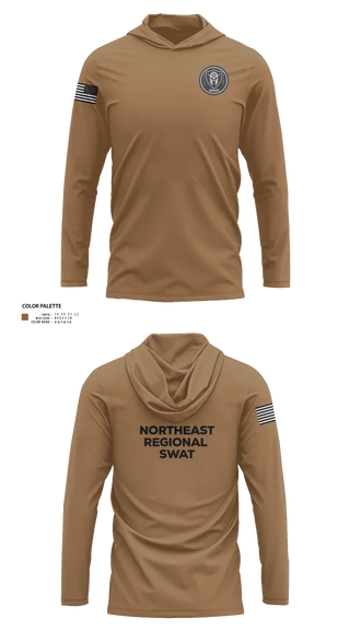 Long Sleeve Performance Shirt with hood, Swat, , Teamtime, Team time, sublimation, custom sports apparel, team uniforms, spirit wear, spiritwear, sports uniforms, custom shirts, team store, custom team store, fundraiser sports, apparel fundraiser