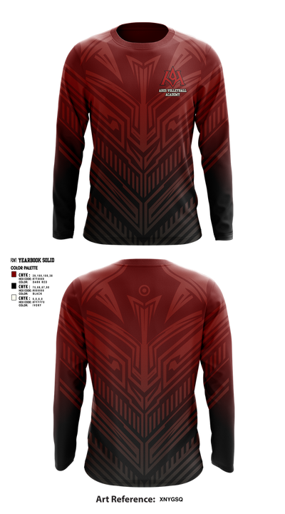 Ares Volleyball Academy 31982644 Long Sleeve Performance Shirt 1