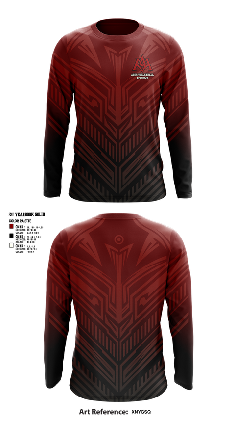 Long Sleeve Performance Shirt, Ares Volleyball Academy, Women's Volleyball, Teamtime, Team time, sublimation, custom sports apparel, team uniforms, spirit wear, spiritwear, sports uniforms, custom shirts, team store, custom team store, fundraiser sports, apparel fundraiser