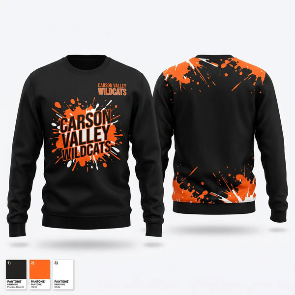 Crew Neck Sweatshirt, Carson Valley Wildcats, Wrestling, Teamtime, Team time, sublimation, custom sports apparel, team uniforms, spirit wear, spiritwear, sports uniforms, custom shirts, team store, custom team store, fundraiser sports, apparel fundraiser