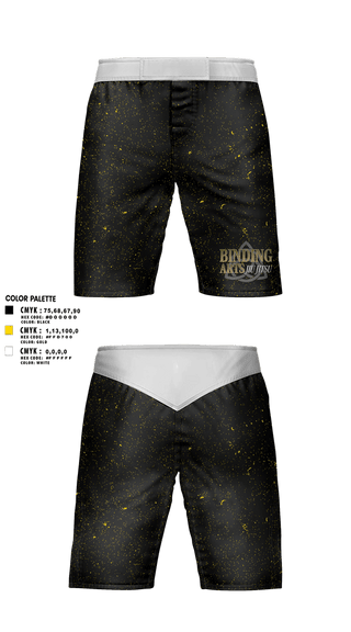 Fight Shorts, Binding Arts Jiu Jitsu, , Teamtime, Team time, sublimation, custom sports apparel, team uniforms, spirit wear, spiritwear, sports uniforms, custom shirts, team store, custom team store, fundraiser sports, apparel fundraiser