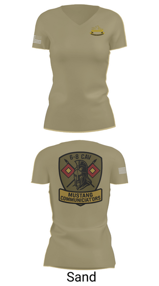 Womens Short Sleeve Vneck Shirt, 6-8 CAV, , Teamtime, Team time, sublimation, custom sports apparel, team uniforms, spirit wear, spiritwear, sports uniforms, custom shirts, team store, custom team store, fundraiser sports, apparel fundraiser