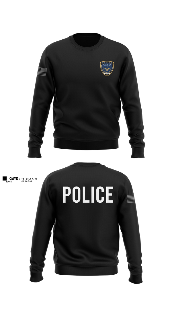 Crew Neck Sweatshirt, Bibb County BOE Police Department, Police, Teamtime, Team time, sublimation, custom sports apparel, team uniforms, spirit wear, spiritwear, sports uniforms, custom shirts, team store, custom team store, fundraiser sports, apparel fundraiser
