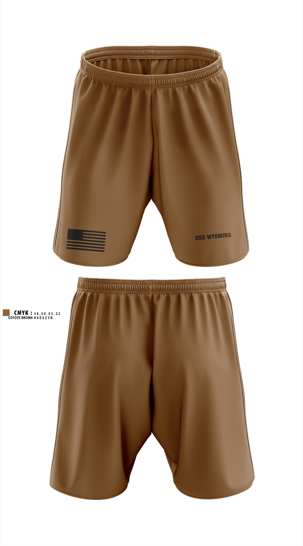 Athletic Shorts With Pockets, USS WYOMING, Navy, Teamtime, Team time, sublimation, custom sports apparel, team uniforms, spirit wear, spiritwear, sports uniforms, custom shirts, team store, custom team store, fundraiser sports, apparel fundraiser
