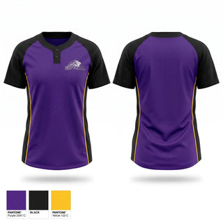 Two Button Softball Jersey, Ouachita Tigers, Softball, Teamtime, Team time, sublimation, custom sports apparel, team uniforms, spirit wear, spiritwear, sports uniforms, custom shirts, team store, custom team store, fundraiser sports, apparel fundraiser