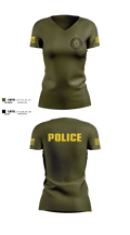Quinton Police Department 78432934 Women's Short Sleeve V-neck Shirt - 1