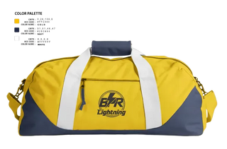 Duffle Bag, BPR Lightning, Baseball, Teamtime, Team time, sublimation, custom sports apparel, team uniforms, spirit wear, spiritwear, sports uniforms, custom shirts, team store, custom team store, fundraiser sports, apparel fundraiser